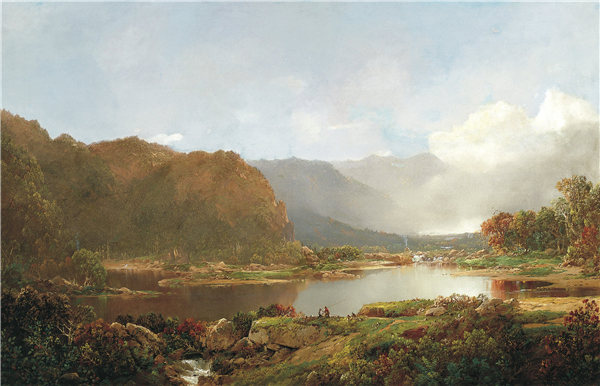 威廉·路易斯·桑塔格（William Louis Sonntag）-阿迪朗达克山脉的渔民 1860-1870年作品