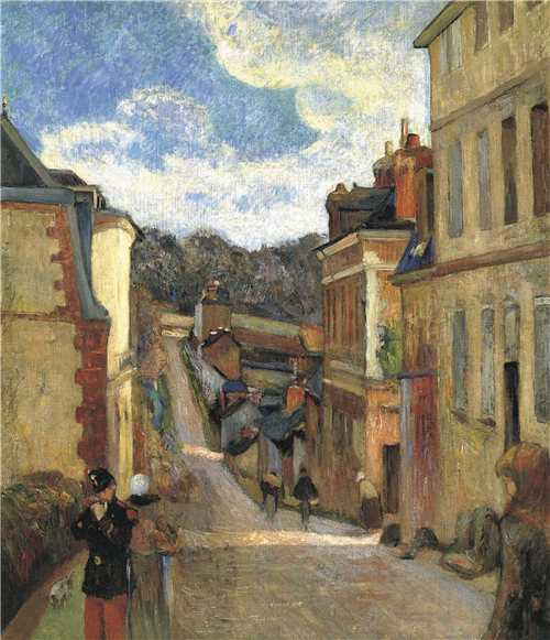 保罗·高更(Paul Gauguin)鲁昂的Rou Jouvenet 1884年油画高清下载