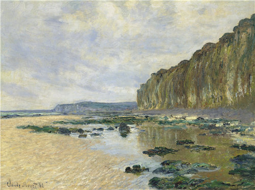 克洛德·莫奈（Claude Monet）-瓦伦格维尔的低潮 1882年油画高清下载