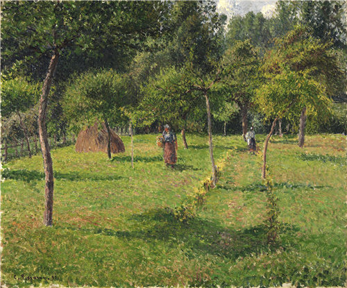 卡米尔·毕沙罗（Camille Pissarro）-埃拉尼果园 1896年油画高清下载