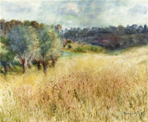 皮埃尔·奥古斯特·雷诺阿（Pierre-Auguste Renoir）-麦田 1879年作品高清下载