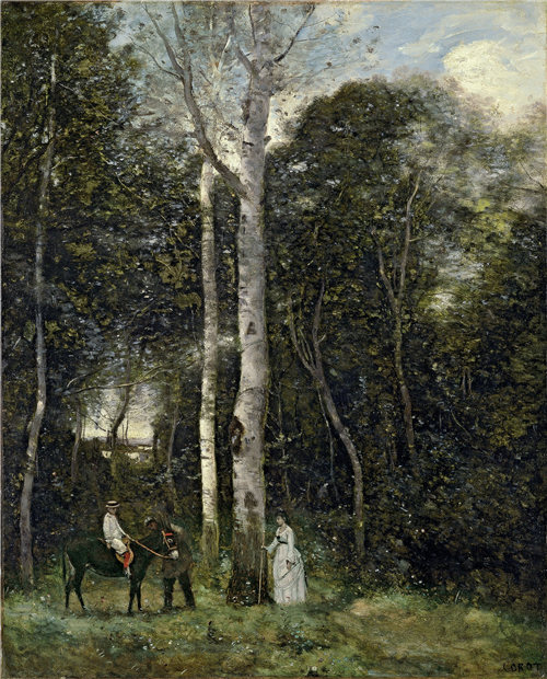 让·巴蒂斯特·卡米尔·柯罗(Jean-Baptiste-Camille Corot)-马里港的狮子公园 1872年油画