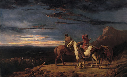 威廉·泰利·兰尼（William Tylee Ranney）-侦察队 1851年油画高清下载