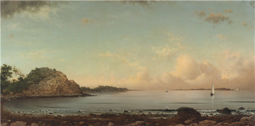 马丁·约翰逊·海德（Martin Johnson Heade）-曼彻斯特唱歌海滩-1862年油画