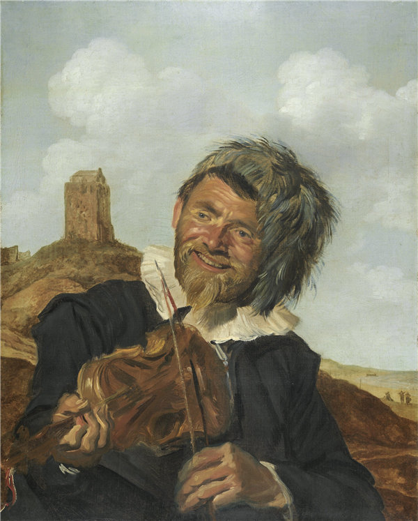 弗朗斯·哈尔斯（Frans Hals）-渔夫拉小提琴 1630油画高清下载