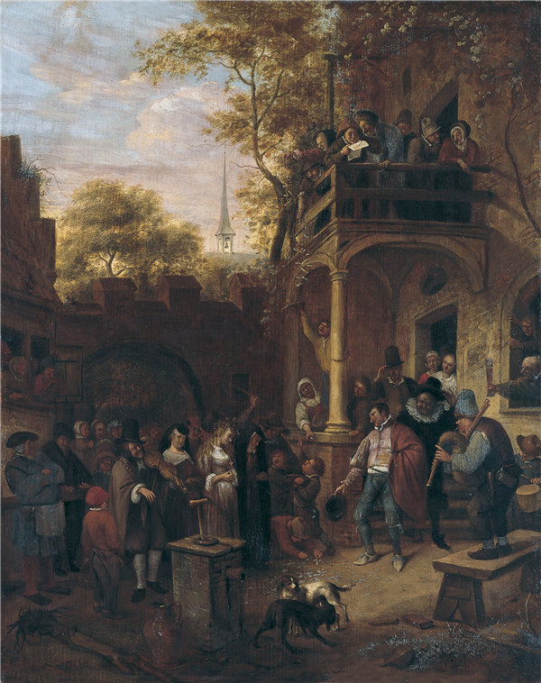 扬·哈维克斯（Jan Havicksz）-乡村婚礼 1649年-1655年油画高清