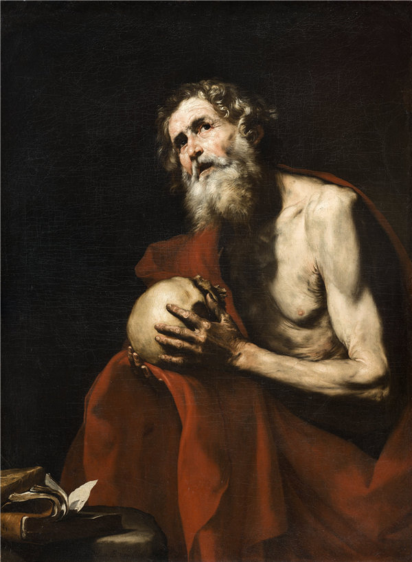 何塞·德里贝拉（“ elEspañoleto”）-圣杰罗姆in悔 1634年油画高清