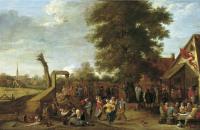 大卫·特尼耶斯二世（David Teniers II）-乡村狂欢节 1650年油画