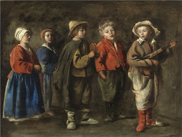 安托万·勒奈恩（Antoine Le Nain）-年轻的音乐家 1640年油画高清下载