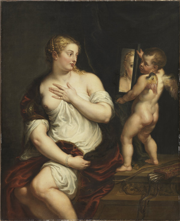 彼得·保罗·鲁本斯（Peter Paul Rubens）-金星和丘比特 1606年-1611年油画高清下载