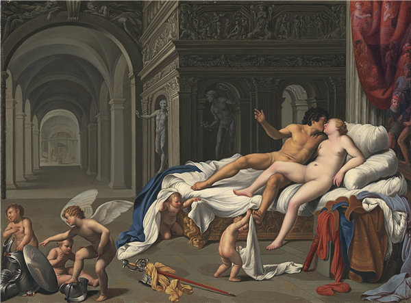卡洛·萨雷尼（Carlo Saraceni）-金星和火星 1600年油画高清下载
