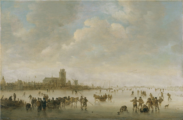 扬·约瑟夫（Jan Josephsz）-冬季景观 1643年油画高清下载