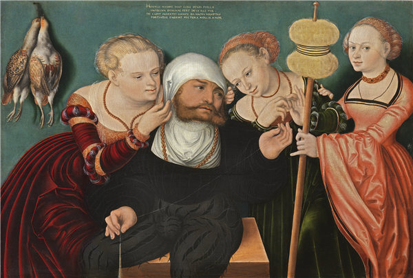 汉斯·克拉纳赫（Hans Cranach）-大力神在宫廷法院 1537年油画