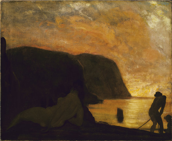 阿瑟·B·戴维斯，更大的早晨，约 1900-1905年油画高清下载