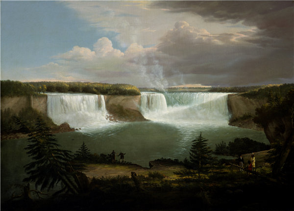 阿尔凡·费舍尔（Alvan Fisher），《尼亚加拉大瀑布全貌》， 1820年油画