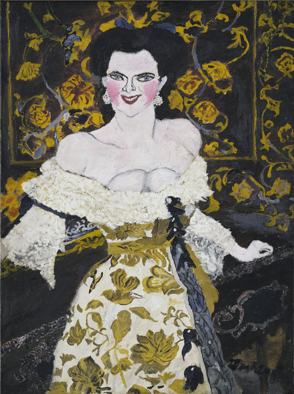 贾斯汀·麦卡锡（Justin McCarthy）-琳达·达内尔Linda Darnell）， 1944年油画