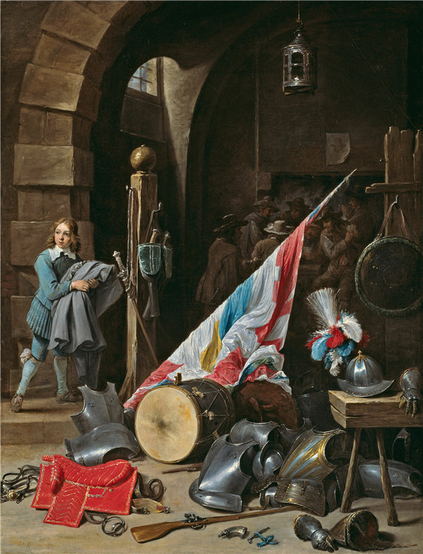 大卫·泰尼尔斯（David Teniers）-警卫室 1640年油画高清