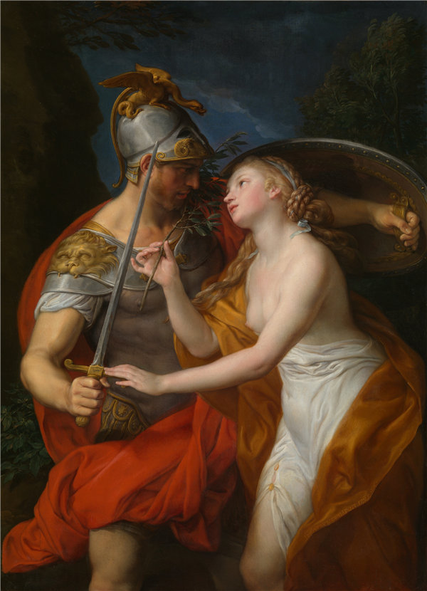 蓬佩奥·巴托尼(Pompeo Batoni)-和平与战争的寓言 1776年油画高清下载