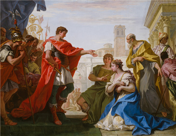 塞巴斯蒂亚诺·里奇（Sebastiano Ricci）-Scipio的自大 1706年意大利油画