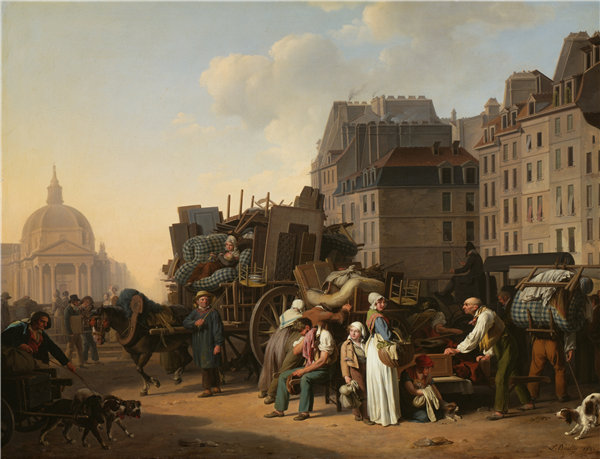 路易·莱奥波德·博伊（Louis Léopold Boilly）-机芯 1822年法国油画