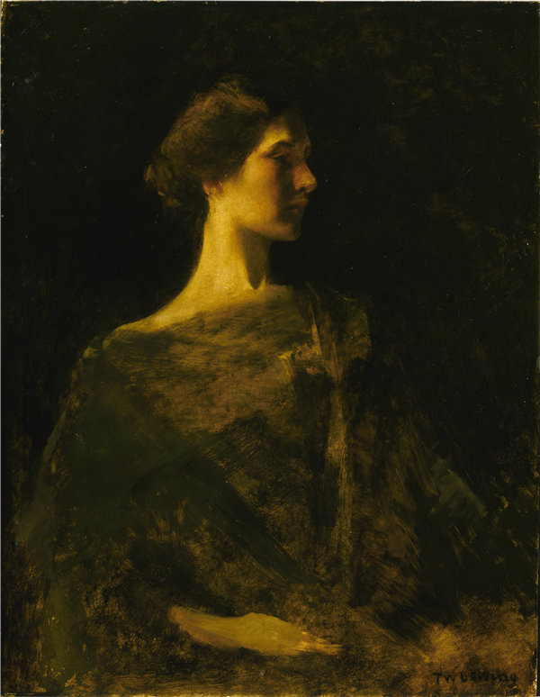 托马斯·威尔默·杜因（Thomas Wilmer Dewing）-阿尔玛 1895年至1900年油画