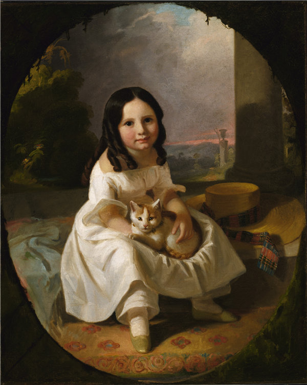 约翰·弗朗西斯（John F. Francis）-艺术家的女儿 1840年油画高清下载