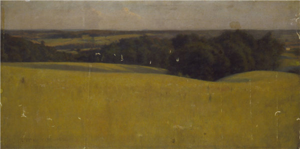 肯扬·考克斯（Kenyon Cox）-《拉长阴影》， 1888年油画高清下载