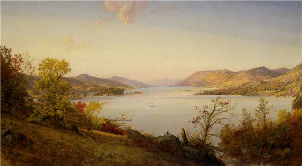 贾斯珀·弗朗西斯·克罗普西（Jasper Francis Cropsey），格林伍德湖（Greenwood Lake）  1875年油画