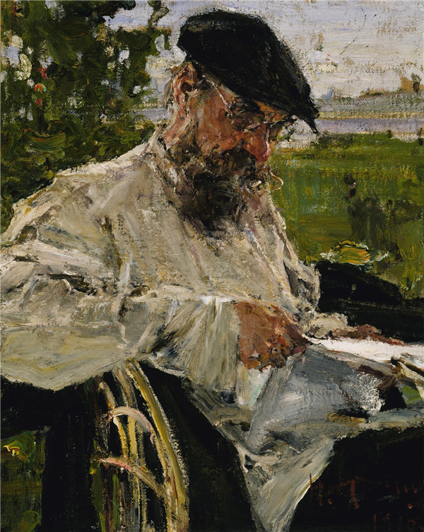 尼古拉·费钦（Nicolai Fechin），《读报纸》，《艺术家的父亲》， 1916年油画