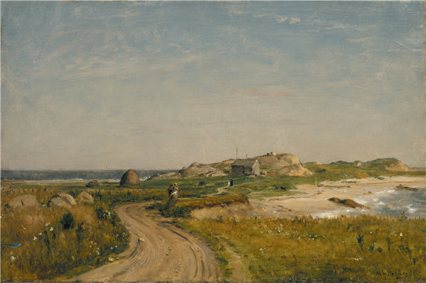 沃辛顿·惠特里奇-Seconnet点，罗得岛 1880年油画高清下载