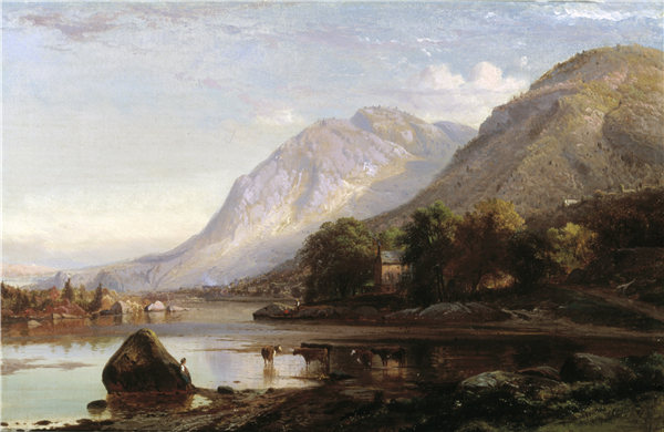 约翰·赫尔曼·卡米恩克（Johann Hermann Carmiencke）-1861年冷泉哈德逊河油画