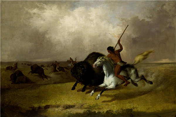 约翰·米克斯·斯坦利（John Mix Stanley），西南草原上的布法罗亨特（Buffalo Hunt）， 1845年油画