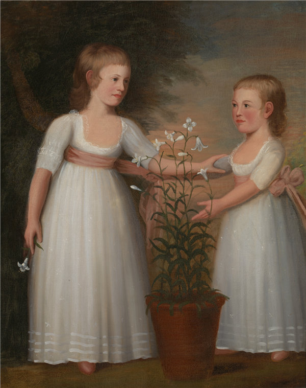 爱德华·萨维奇（ Edward Savage），《戴维斯儿童》  1795年油画高清下载