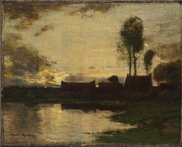 弗朗西斯·墨菲（J.Francis Murphy）-《小风景》  1880-1890年油画