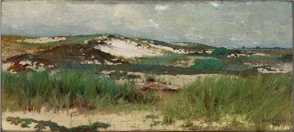 摩根·麦克林尼（C. Morgan McIlhenney）-《楠塔基特岛沙丘》 1890年油画