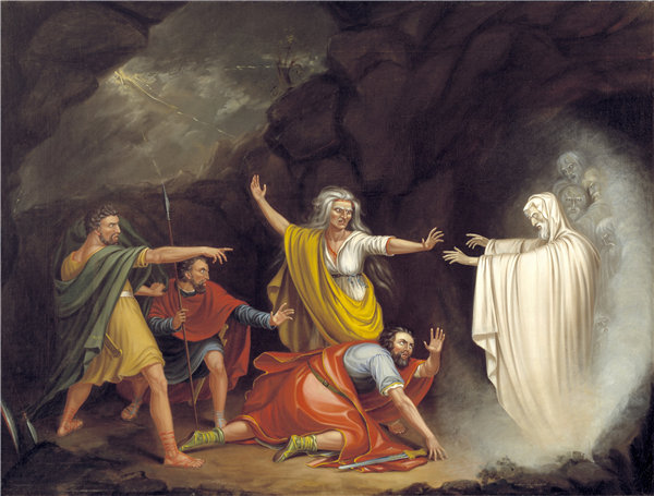 威廉·西德尼·芒特（William Sidney Mount），《扫罗和恩多女巫》， 1828年油画