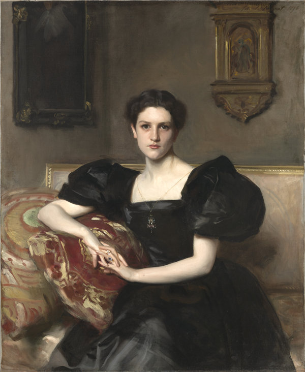 约翰·辛格·萨金特（ John Singer Sargent）-伊丽莎白·温斯洛普·钱勒  1893年油画