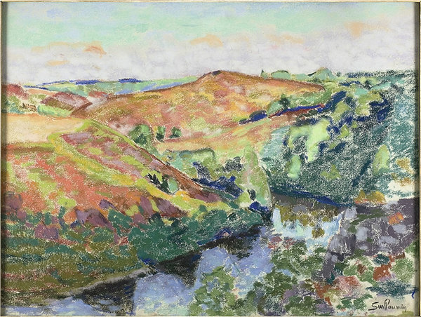让·巴蒂斯特·阿曼德·纪尧姆（Jean Baptiste Armand Guillaumin）-克罗桑特（Crozant）的风景 1898年作品