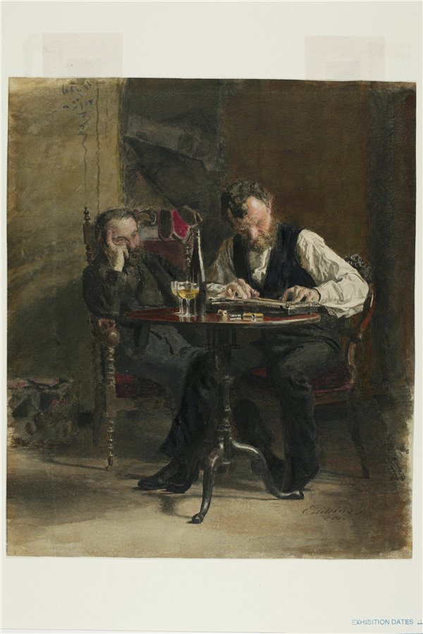 托马斯·埃金斯（Thomas Eakins）-古筝演奏家，1876年作品