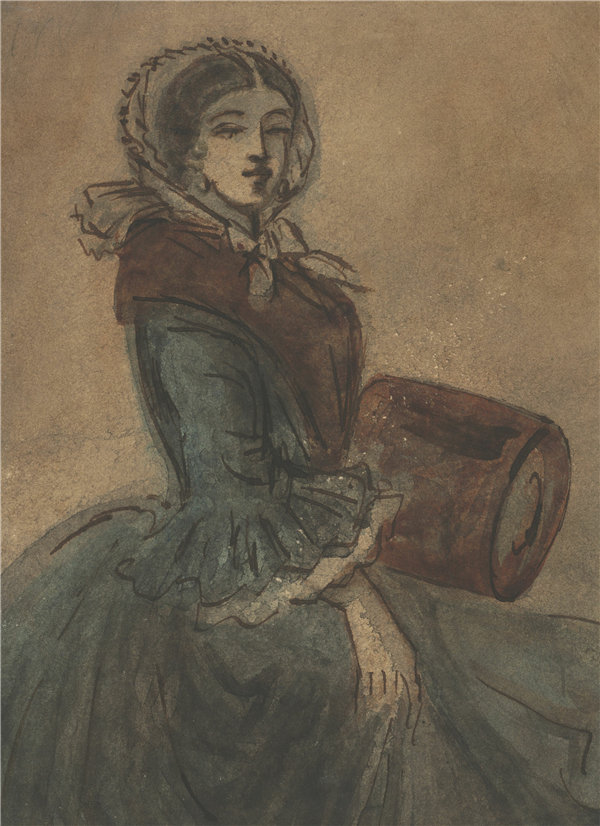 康斯坦丁·盖伊（Constantin Guys）-有一个笨拙的女人 1860–1864年高清作品