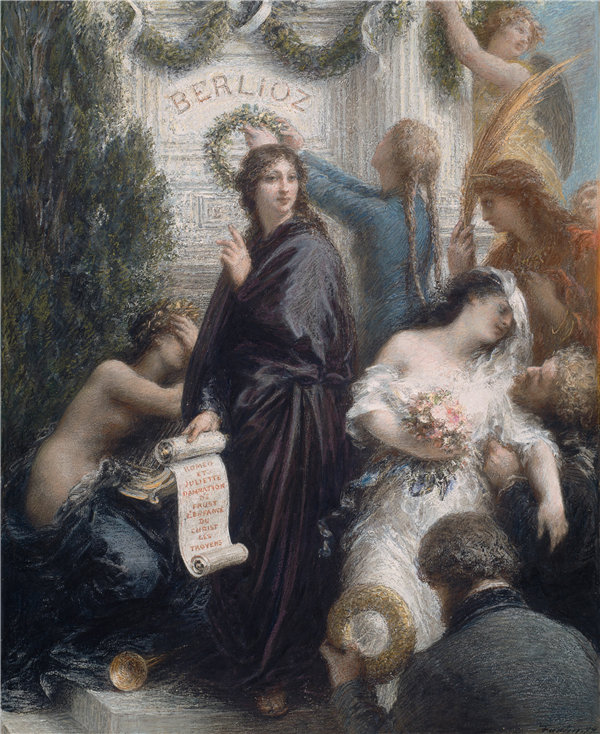 亨利·范汀·拉图尔（Henri Fantin-Latour）-周年纪念（向赫克托·柏辽兹致敬），1877年法国作品