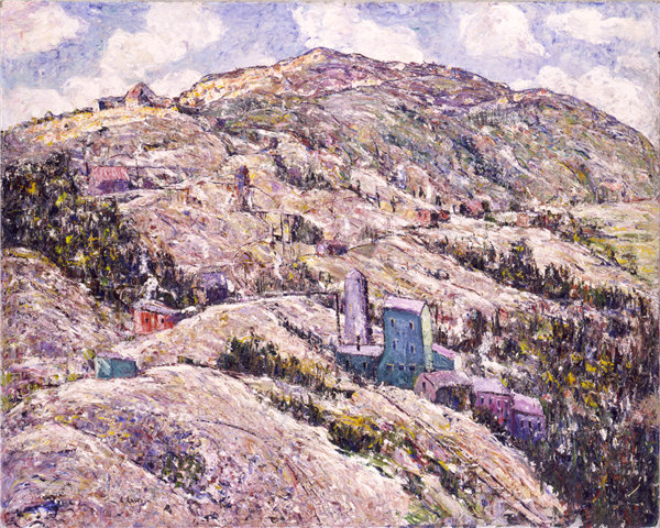 欧内斯特·劳森（Ernest Lawson），金矿，克里普尔溪（Cripple Creek）， 1929年油画