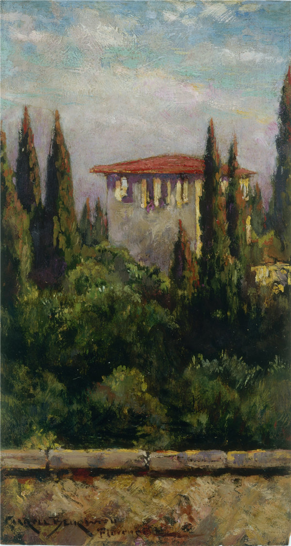 洛尔·贝克维斯（Carroll Beckwith）-《无题》， 1910年.油画高清下载