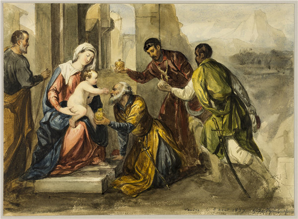 博尼法西奥·皮塔蒂（Bonifacio de Pitati）-贤士的崇拜，1827年作品