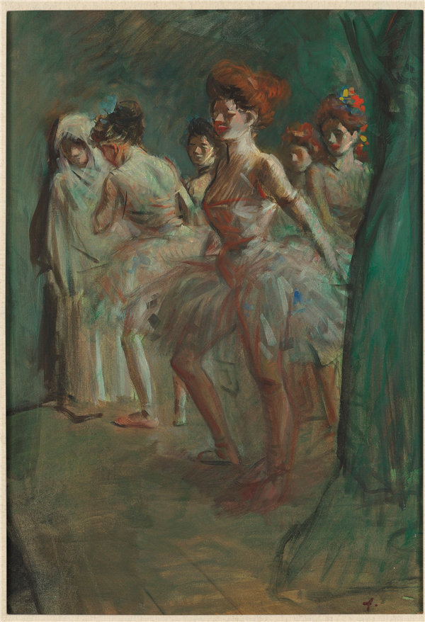 让·路易·福兰（Jean-Louis Forain）：幕后舞者油画高清下载