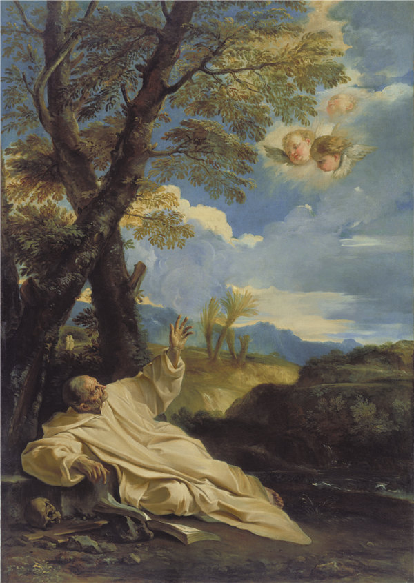 皮埃尔·弗朗切斯科·莫拉（Pier Francesco Mola）-圣布鲁诺的愿景，意大利 1660年油画
