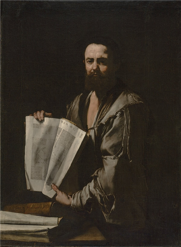 朱塞佩·德·里贝拉（Jusepe de Ribera）-欧几里得，西班牙，约1630–1635年油画