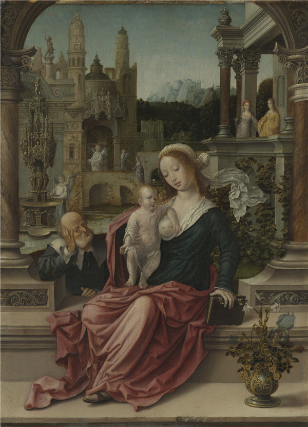 扬·高萨特（Jan Gossaert）-荷兰，神圣家族 约1507–1508年油画