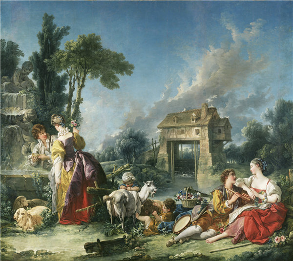 弗朗索瓦·布歇（François Boucher）-爱的源泉，法国，1748年油画