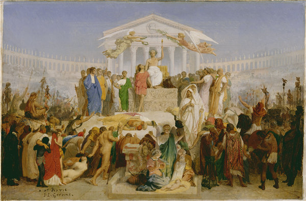 让·莱昂·杰罗姆（Jean-LéonGérôme）-奥古斯都时代，基督的诞生，法国，约1852–1854年油画